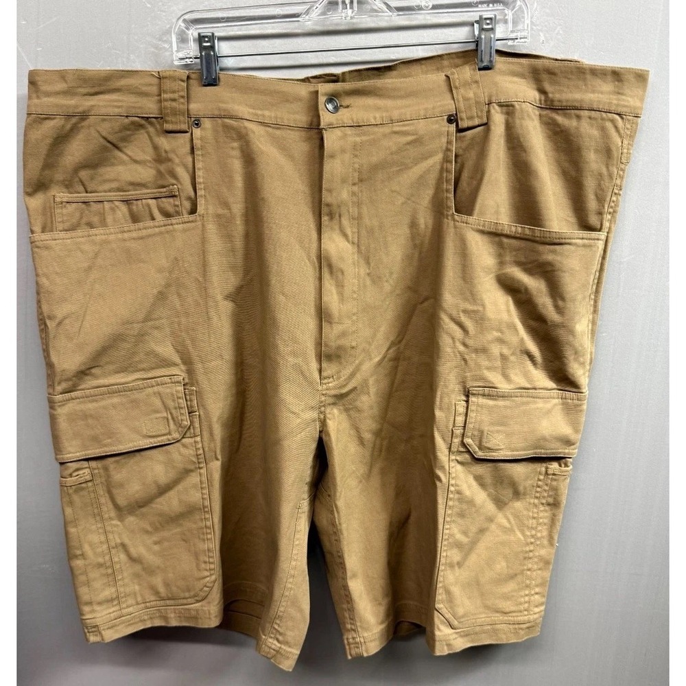 Lincoln Outfitters Cargo Shorts Mens 48 Khaki Stretch Cotton Utility Pockets